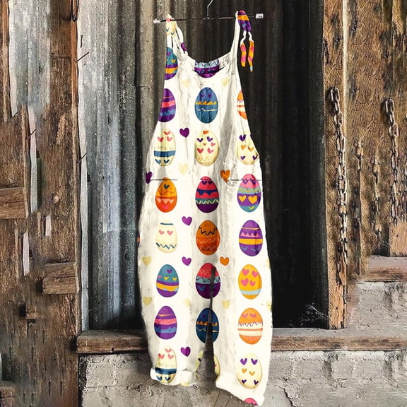 QATAINLAV Women's Loose fit Jumpsuit Summer Linen Wide Leg Rompers Casual Short Sleeve Button Overalls Solid Color V-Neck One Piece Pants Jumpers, Purple, M