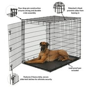 Solutions by MidWest Homes for Pets 54-Inch Drop Pin Crate for Giant Breeds Over 100 lbs, Single Door Dog Crate with Leak-Proof Tray & Secure Latches, Durable Drop Pin Construction
