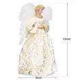 thumbnail image 2 of Adorno para árbol de ángel HOHOTIME con alas de plumas blanc, 2 of 7