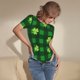 thumbnail image 3 of Balery Happy St. Patrick's Day5 Body de cuello redondo de manga corta para mujer Tops de manga corta Tops básicos-X-Large, 3 of 7