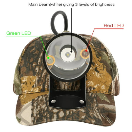 CREE 80000 LUX LED Coyote Hog Coon Hunting Light, Rechargeable Predator Hunting, 3 LED Cap Light, 5 Position
