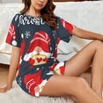 thumbnail image 4 of Sikiie Cute Christmas Gnomes (2) Womens Pajama Sets Short Sleeve Top With Pants Sleepwear 2 Piece Lounge SetLarge, 4 of 6