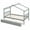 Gray, variant on Aukfa Full Size House Bed with Two Storage Drawers for Kids, Solid Wood Montessori Bed Frame, White