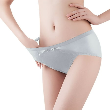 

GWAABD Womens Seamless Panties Cotton Panties Womens Mid Waist Seamless Comfortable Breathable Crotch Breathable Mesh Ladies Briefs Ladies Underwear Breathable Cotton Briefs