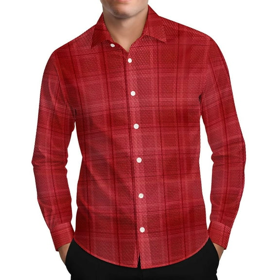 LIaqionyy Mens Button down Shirts Plaid Long Sleeve Dress Shirt Casual Business Collared Work Christmas Tops