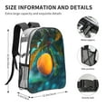 thumbnail image 4 of Honeii Mango In The Rain Print Clear Backpack Heavy Duty Transparent Bag 17" See Through BookBag for Women Men Adults Work Festival Sports Travel, 4 of 7