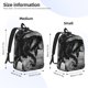thumbnail image 2 of Disketp Running Horse print Canvas Backpack Lightweight Travel Daypack Student Rucksack Laptop Backpack-Small, 2 of 5