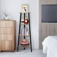 thumbnail image 5 of COSTWAY 4-Tier Corner Shelf Metal Storage Rack Bookcase Plant Display Stand Natural, 5 of 11
