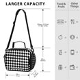 thumbnail image 4 of FORMRS Student Insulated Lunch Bag with Shoulder Strap Reusable Cooler Box for School, Black and White Geometric, 4 of 9