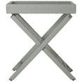 thumbnail image 3 of SAFAVIEH Bardia Outdoor Patio Wicker Folding Tray Table, Grey, 3 of 7