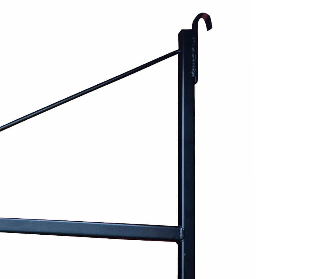3 Tier Shipping Container Shelving Bracket with 18"(D) x 60"(H) - Black Powder Coated Steel Shelf Brackets for Heavy Duty Trailer Containers - Easy to Assemble & Remove