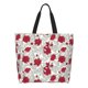 thumbnail image 1 of Disketp Leaves And Anemone Flowers In Red Grey Bolsa Tote Estampada para Mujer, Bolso de Hombro y de Mano para Compras y Viajes, 1 of 8