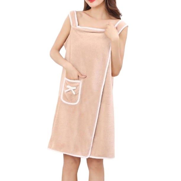 Toalla de poliéster Cateissary para mujer con envolturas de rápida Absorción caqui 80*130cm