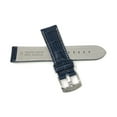 thumbnail image 4 of 18mm Mens' Alligator Style Leather Watch Band Strap, White Stitching, Stainless Steel Buckle, 4 of 7