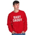 thumbnail image 3 of Baby Daddy Funny Expecting Fathers Men Big & Tall Sweatshirt Brisco Brands 4X, 3 of 6