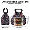 thumbnail image 5 of Pioneer Flower Floral Print Pattern Drawstring Lunch Bag Women - Drawstring Lunch Bag Insulated for Work Office - Stain-Resistant Large Lunchbags for Women with Multi-Pockets, 5 of 6