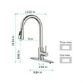 thumbnail image 4 of Cfowner High Arc Single Handle Kitchen Sink Faucet, Commercial Faucet with Pull Down Sprayer, 360°Swivel Spout, Brushed Nickel, 4 of 7