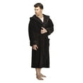 thumbnail image 3 of Arusa Int Men's Hooded Fleece Bathrobe Turkish Soft Plush Robe, 3 of 5