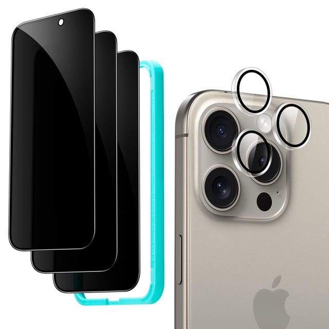 Set de protectores de pantalla de privacidad ESR para iPhone 15 Pro Max