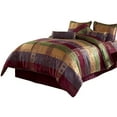 thumbnail image 4 of Chezmoi Collection Gitano 7-Piece Jacquard Floral Patchwork Comforter Set California King, 4 of 6