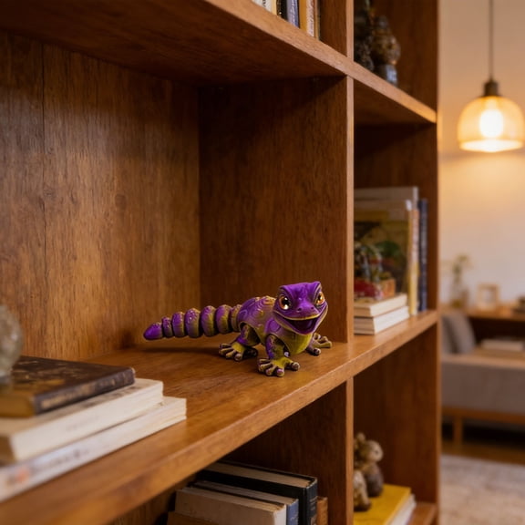 Stylish Tabletop Ornament, Flexible Gecko Sensory Toy For Stress Colorful Des, Desktop Decor, Home Ornament.