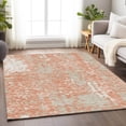 thumbnail image 5 of HomeRoots 675428 5 x 8 ft. Coral Taupe & Ivory Abstract Washable Machine Made Rectangle Area Rug with UV Protection, 5 of 9