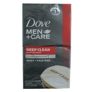 Dove Men Plus Care Body And Face Soap Bar Deep Clean, 6 Ea