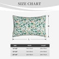 thumbnail image 5 of Binfone Floral In Teal Standard Size Pillowcase, Long Staple Pure Cotton Envelope Closure Pillow Cover (Pillow core not included),14"x20", 5 of 7