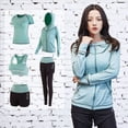 thumbnail image 7 of FNFYFH Workout Sets for Women 5 Piece Yoga Exercise Gym Outfits Sport Running Athletic Clothing Set Tracksuits Activewear, 7 of 7