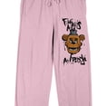 thumbnail image 2 of Five Nights At Freddy's Freddy Character Head Women's Cradle Pink Sleep Pajama Pants-XS, 2 of 7