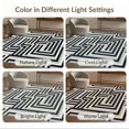 thumbnail image 7 of ODIKA 9'x12' Washable Area Rug Grey Abstract Maze-Inspired Striped Design Asymmetric Breaks, Clean Edges in a Minimalist for Great Room, Indoor Concept, Large Living Low Pile, Flatwoven, 7 of 7