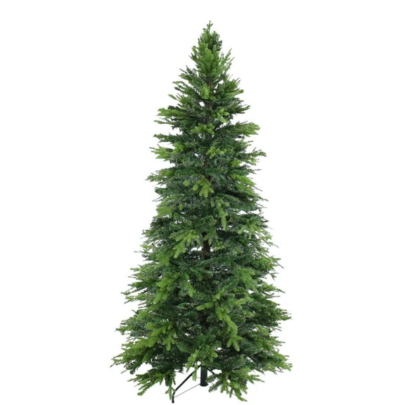 Sunnydaze Unlit Slim and Stately Artificial Christmas Tree 7 ft, Green