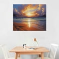 thumbnail image 2 of Orinice Canvas Prints Wall Art, Sunset Ocean Beach Pictures, Photo Paintings for Living Room Bedroom, Seascape Waves Landscape, Giclee Artwork, Beach Home Decor, Print, Canvas Print 20x16in, 2 of 6