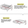 thumbnail image 3 of 2 Pcs Air Fryer Accessories Air Fryer Rack Set Multi-purpose Double Layer Rack With Skewer For Xl P, 3 of 4