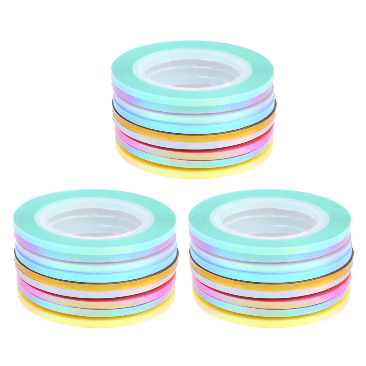 NUOLUX 27pcs 3 Set DIY Striping Tapes Line Adhesive Sticker Nail Art