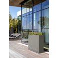 thumbnail image 4 of Veradek Block Series Span Medium Planter with Tray Gray, 4 of 7