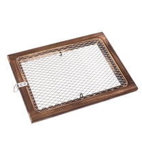 Hemoton Rustic Wooden Air Plant Holder DIY Air Plants Planting Frame with Metal Wire Wall Mounted Planter for Patio Balcony Garden