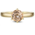 thumbnail image 3 of 1 Carat Round shape Morganite Solitaire Engagement Ring in Yellow Gold, 3 of 3