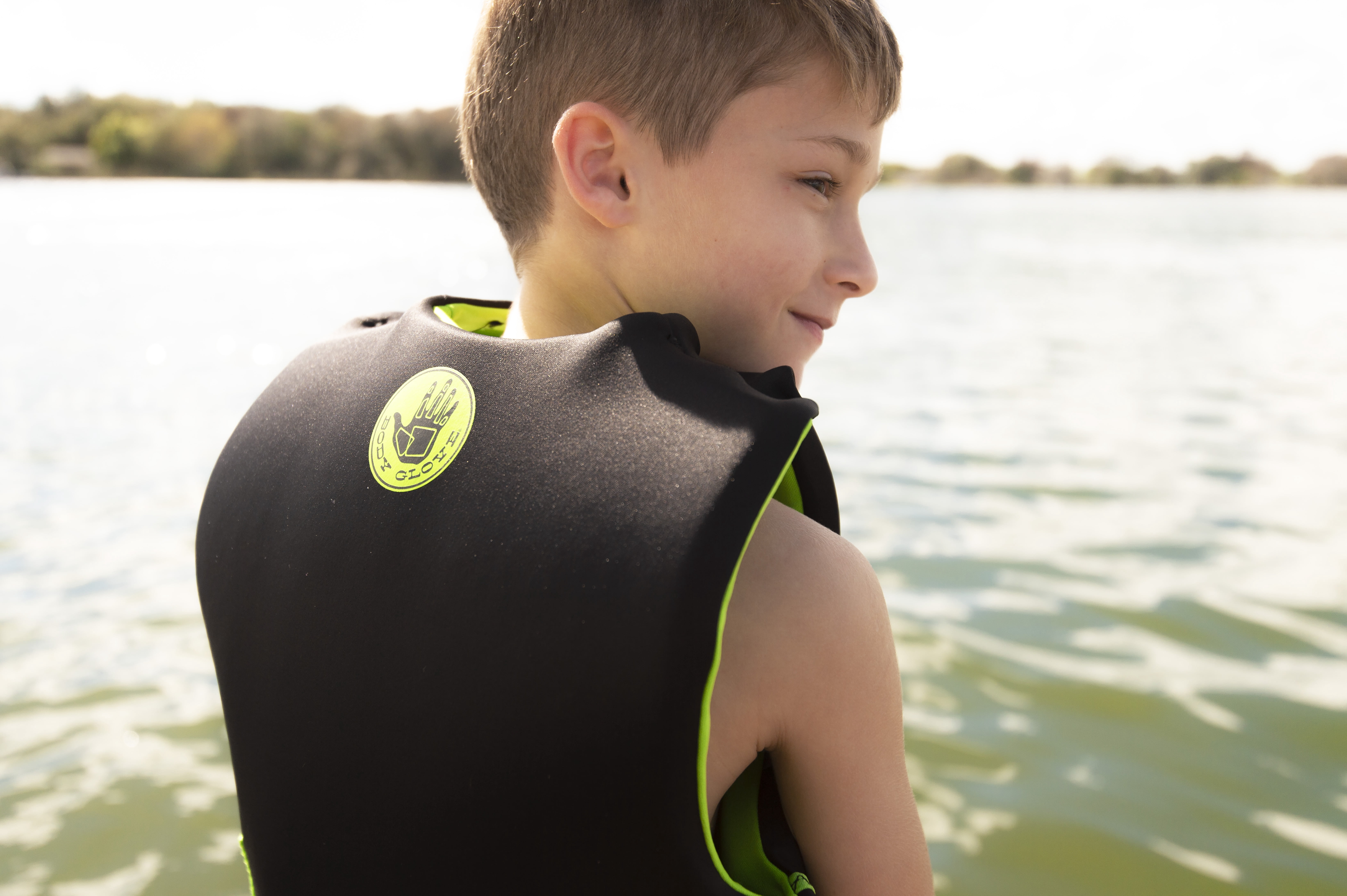 Body Glove Youth Boy Evoprene PFD, Life Jacket, (Teen, Male, 55-88 lbs., Black/Green)