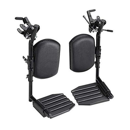 Invacare Wheelchair Elevating Legrests, Aluminum Footplates, Padded Calf Pads, 1 Pair, T94HAP