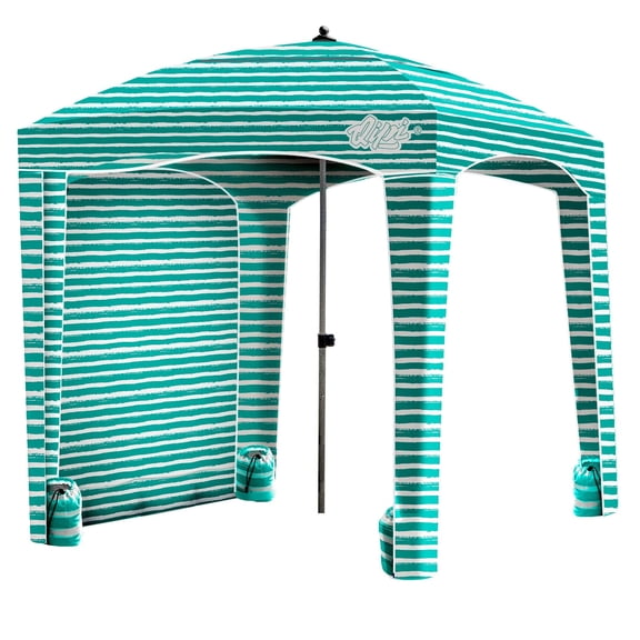 Qipi Beach Cabana - Easy to Set up Canopy, Waterproof, Portable 6' x 6' Beach Shelter, Included Side Wall, Shade with UPF 50  UV Protection, Ultimate Sun Umbrella