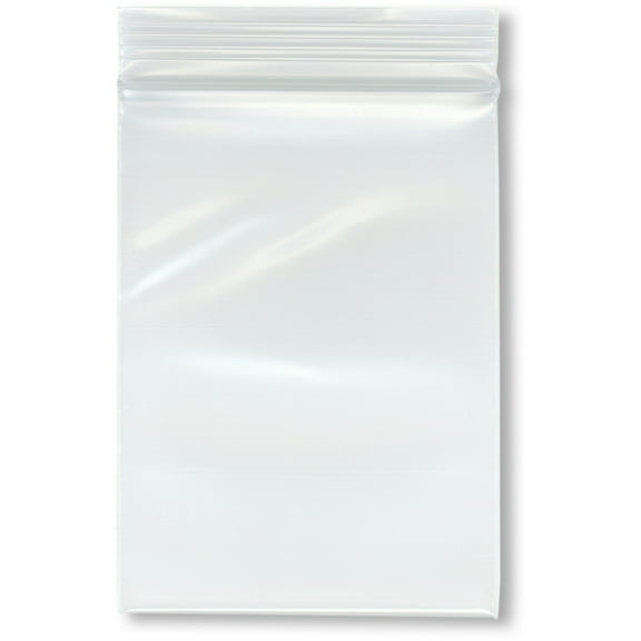 Plymor 3" x 4" (Pack of 100), 6 Mil Industrial Duty Zipper Reclosable Plastic Bags