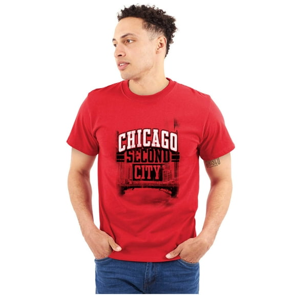 Chicago IL Vintage Second City Pride Plus Size Crewneck Graphic Tee Shirt Brisco Brands 2X