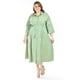 thumbnail image 5 of Vestido camisero con cinto Roman Fashion /Tallas Extras, 3827-p (Verde militar) verde lima 38, 5 of 6