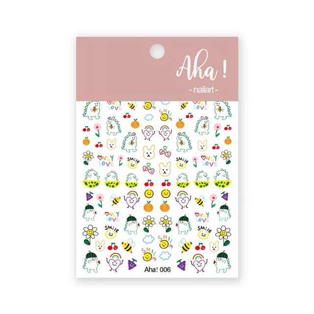 1 hoja de pegatinas coreanas para decoración de uñas, nube blanca y azul, pegatina 3D de estrella y Luna, accesorios deslizantes para manicura autoadhesivos de crepuscular puro RE # 53