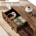 thumbnail image 4 of EastVita 52in Console Table Entryway Table with 3 Storage Drawers 3 Tier Industrial Metal Sofa Table Behind CouchTable Hallway Table for Entry Living Room-Brown, 4 of 8