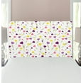 thumbnail image 1 of Tulip Headboard, Limitless Tiny Little Tulip Motifs over Plain Backdrop Seasonal Romantic Concept, Upholstered Decorative Metal Bed Headboard with Memory Foam, Twin Size, Purple Yellow, by Ambesonne, 1 of 4