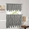 thumbnail image 2 of Sweet Home Collection  Grey Vertical Ruffled Waterfall Valance and Curtain Tiers 36" tier pair, 2 of 5
