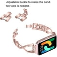 thumbnail image 4 of REQO Metal Band Compatible for Samsung Galaxy fit 3 Replacement Strap, Stainless Steel Dressy Watch Bands Bracelet Slim Strap Wristband for Galaxy fit 3 SM-R390 Smartwatch Accessories, 4 of 5
