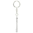 thumbnail image 2 of Flute Keychain Metal Key Ring Gift Decoration Musical Instrument Ornament Silver, 2 of 8